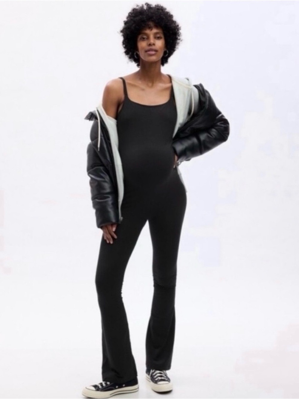 GAP Maternity Black Slim Fit Tank Jumpsuit